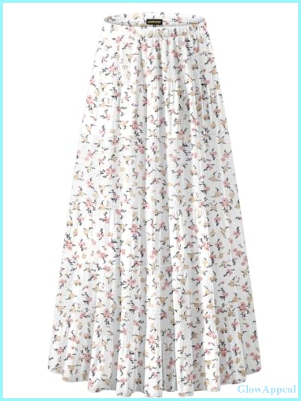 Chiffon Elastic High Waist Pleated A-Line Maxi Skirt